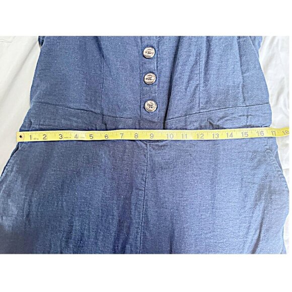 Linen Rayon Jumpsuit Tried and Tru Cove Blue Color NWOT Size Large (12/14) - Picture 5 of 9